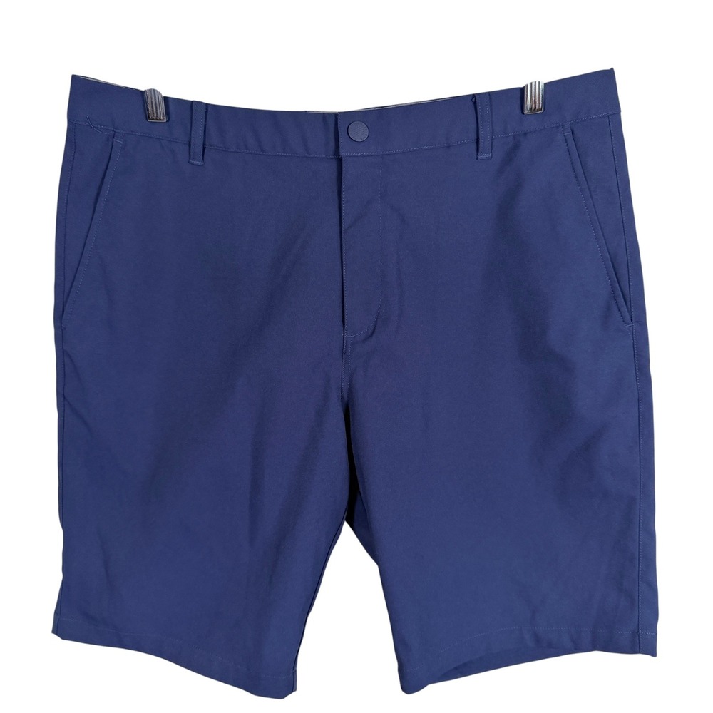 Puma SE Way 1 Performance Golf Shorts Mens 36 Navy Blue Flat Front Stretch